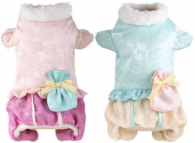 오기도기 클리어런스 강아지옷 명절 한복 파격특가, 4. 복주머니 올인원_민트, 1개