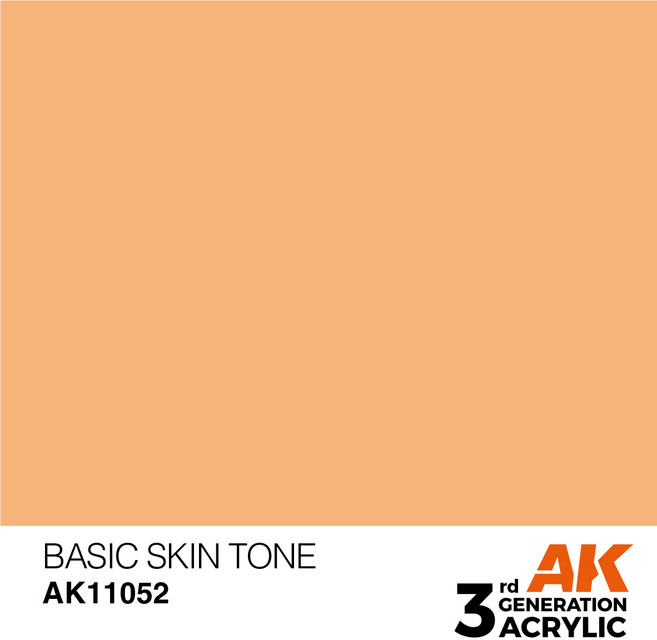 AK-11052 AK Interactive 3G 壓克力漆 基本膚色 17ml, 1個