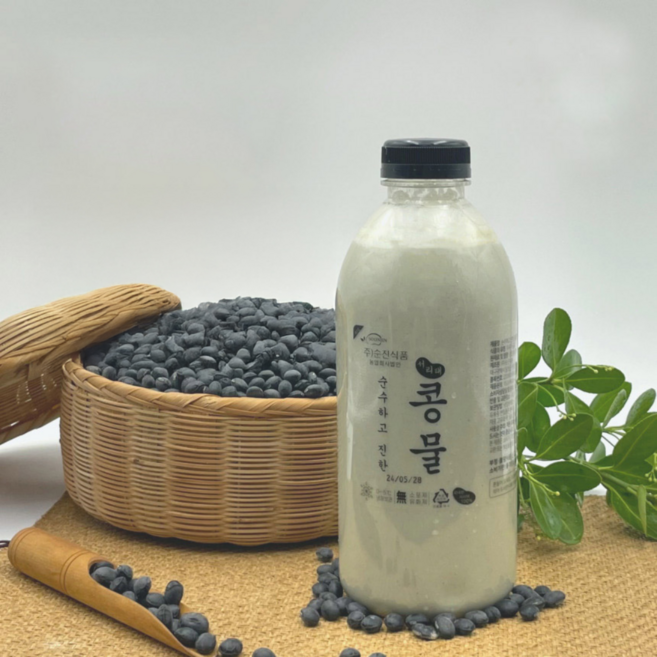 국산 순수하고 진한 서리태콩물 맷돌 진한 콩물 순진콩물, 1개, 1L