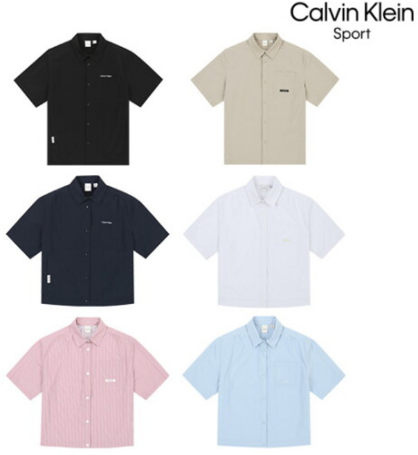 [캘빈클라인스포츠] 25SS 포켓 반팔 셔츠 남녀 6컬러 택1 B 2961769