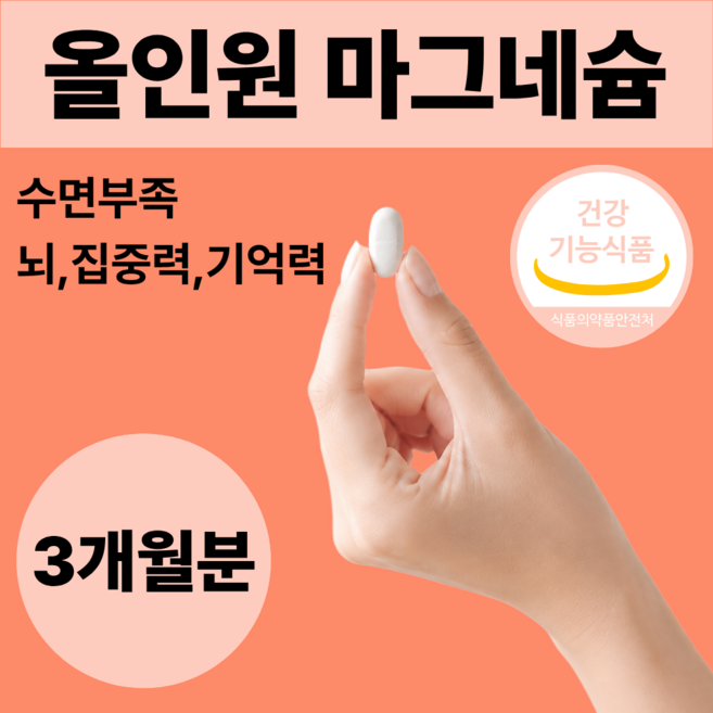 비타민 올인원 력 마그네슘 회복 기억 피로, 1개, 90정
