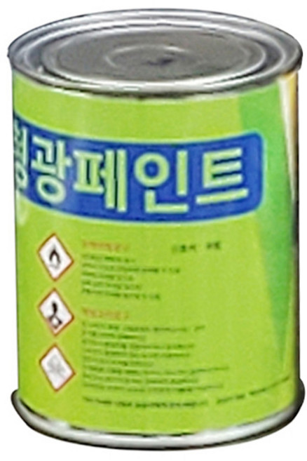 메가 형광페인트 0.1L 목재 철재 벽화 표지 표식 유성 에나멜, 1개, 100ml, 그린