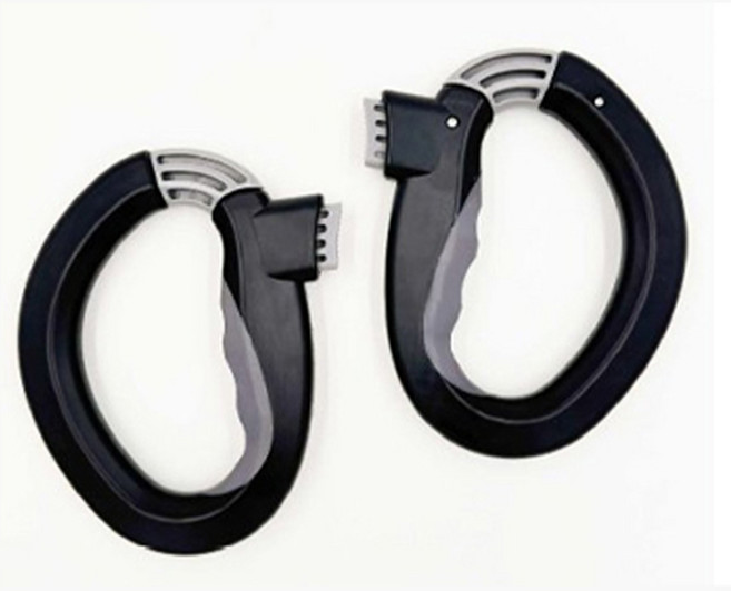 1+1 헬스와미 멀티 무거운 쇼핑백 운반 원터치 후크형 손잡이 장보기 핸들, 1세트, 블랙