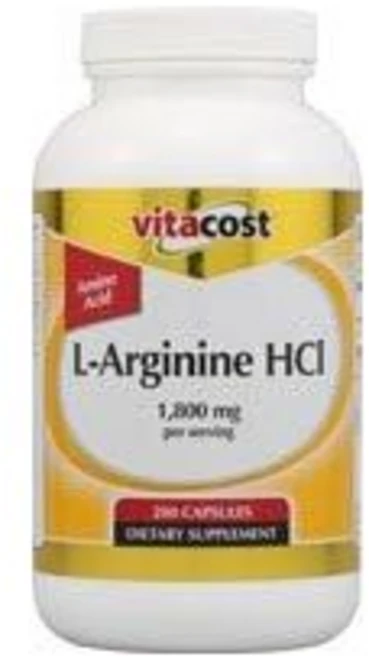Vitacost L-Arginine HCl -- 1.8 grams per serving - 200 Capsules, 1개 - 쿠팡