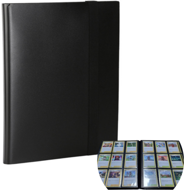 바실리스크 9포켓 360장 수납 PP 앨범 바인더, 블랙, 1개