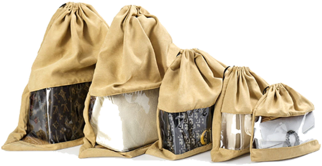 아린드 [앞단투명] 해피오라 명품백 방진방습 더스트 파우치 가방 정리 5종 세트(가방보호)