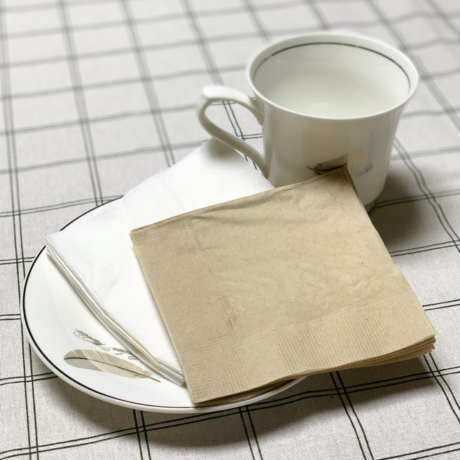 칵테일 카페 업소용 냅킨 무형광 휴지 대용량 식당 테이블 갈색냅킨 400p, 400매, 1개, 갈색