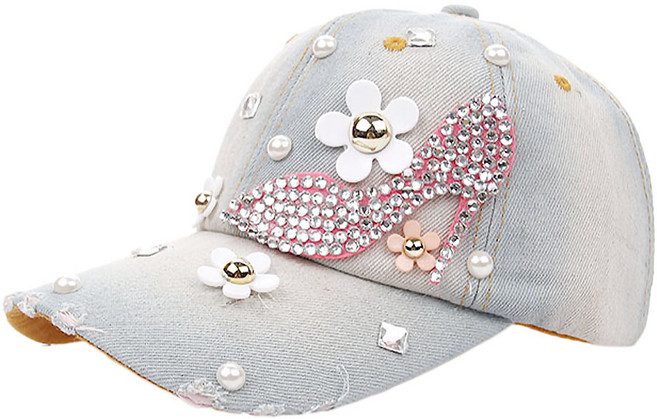 준캡 여성 여자 구두 큐빅모자 반짝이모자 야구모자 캡모자 예쁜모자