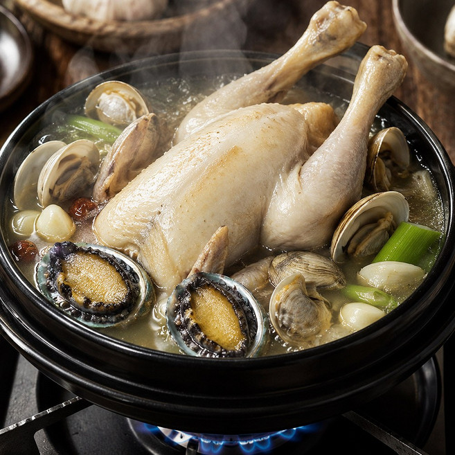 두름마켓 전복 삼계탕 밀키트 전복 백합 백숙, 1개, 1kg
