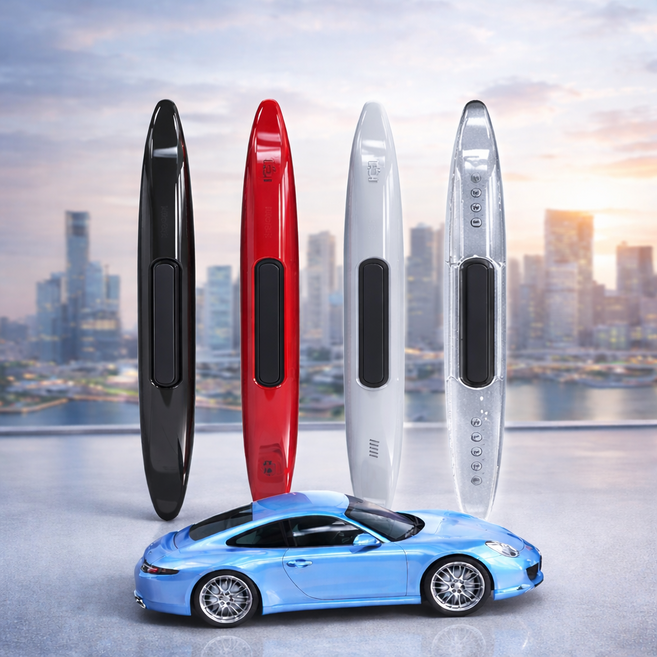 차량용 실리콘 문콕방지 정전기방지 도어가드, 4개, 블랙