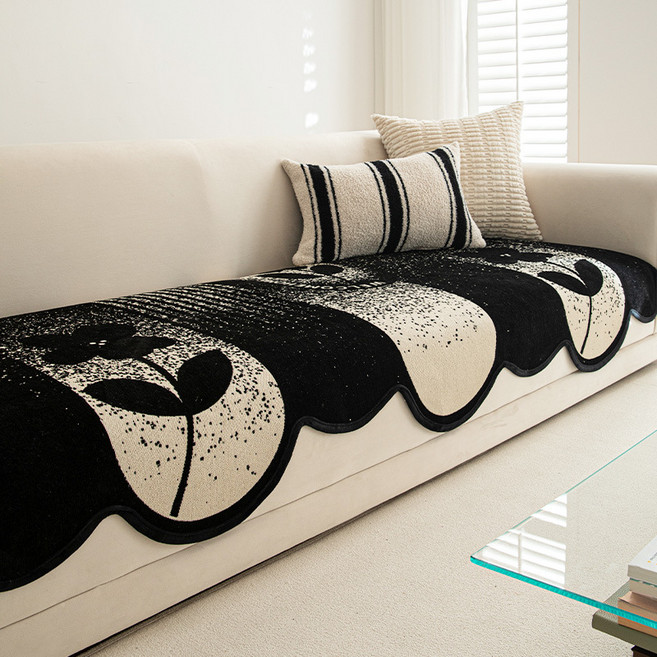 사계절 쇼파패드 미끄럼방지 이형변물결무늬 심플 패션 고급형 쇼파커버