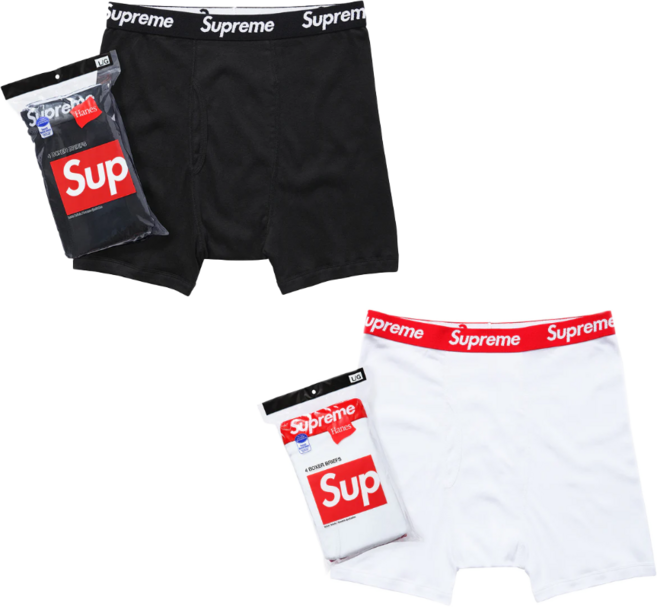 슈프림 정품 팬티 복서브리프 남여공용 사각드로즈 헤인즈