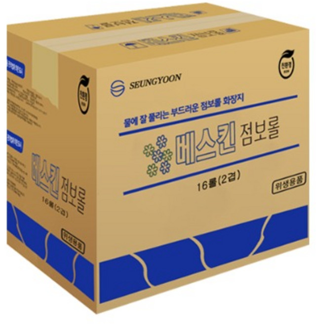 베스킨점보롤티슈 2겹 280m 16롤 한박스, 1박스
