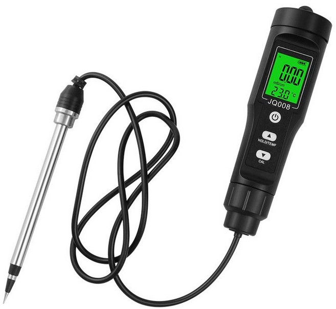 토양 EC PH 전도도 측정 무선 계량기 기타측정도구 감지기, 토양EC검출기-분리대 연장선-배터리 포함, 1개