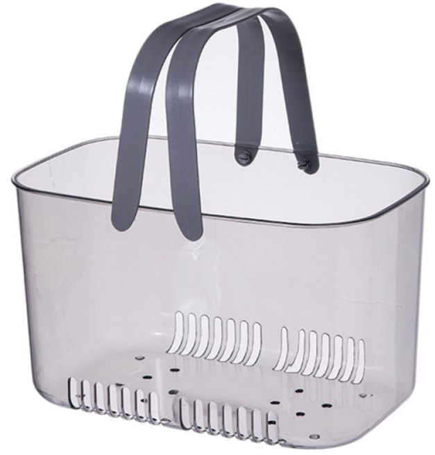 에이프런 물빠짐 목욕바구니 투명 수영, 그레이