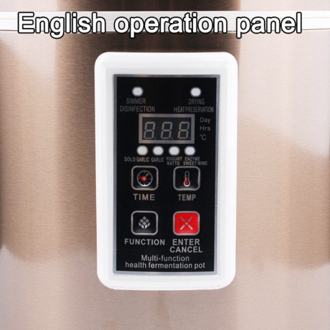7.5L 블랙 갈릭 발효기 전기 마늘 스마트 발효기 자동 효소 와인 포트 나토 요거트 메이커, 03 EU