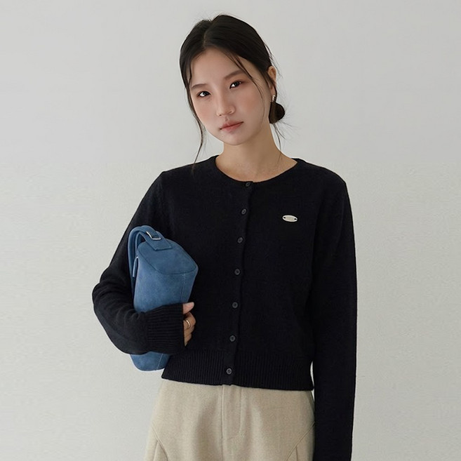 타니즈 마이엔 팬던트 크롭 니트 여성 긴팔 가디건 - 7컬러