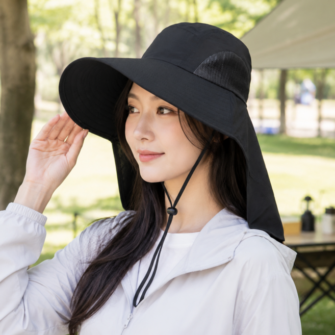 Velon 챙넓은 자외선 차단 모자 등산 썬캡