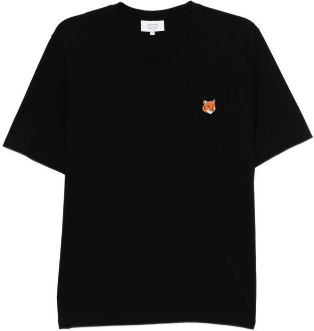 메종키츠네 로고 자수 패치 티셔츠