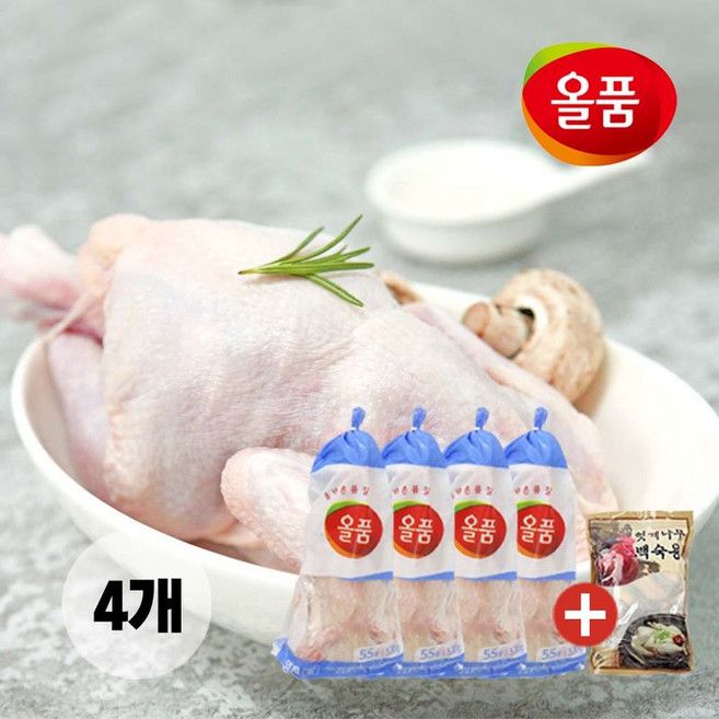 올품 영계 55호+헛개부재료, 4개, 530g