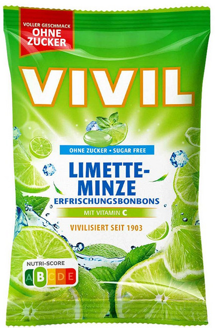 비빌 무설탕 캔디 라임 민트 120g, 1개