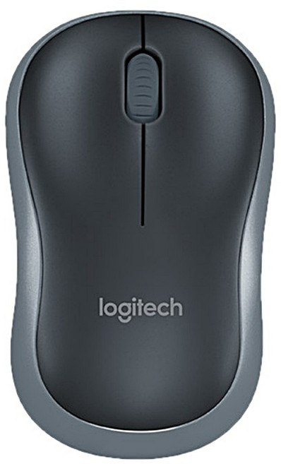 Logitech 羅技 M186 無線滑鼠，可靠的無線連線技術，台灣公司貨, 灰色
