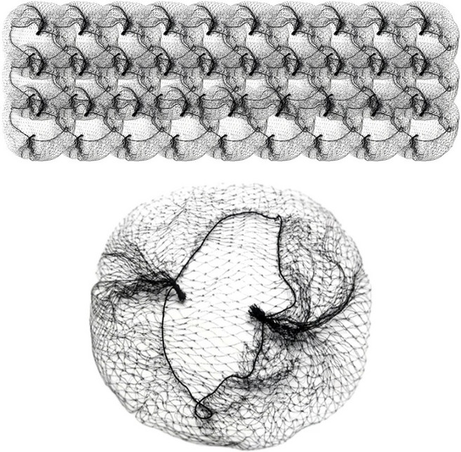 차분한 하루 미세망 승무원 머리망, 슈퍼특대형 30개