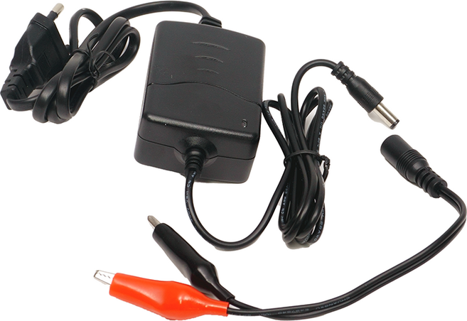 [A102] 납배터리 연축전지 12V 1A 전용 충전기 - 악어집게 포함, 1개, 1개입