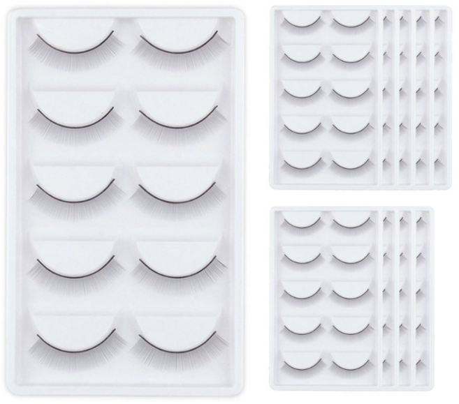 연습용 속눈썹 8mm 5쌍 x 10팩 속눈썹연장 초보자 수강생 연습재료, 10세트, 블랙