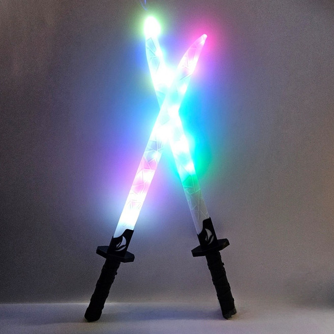 [무료배송/당일배송] 사운드 불빛 광선검 2개 세트 합체 장검 [엘리빅마켓], 1개, 랜덤
