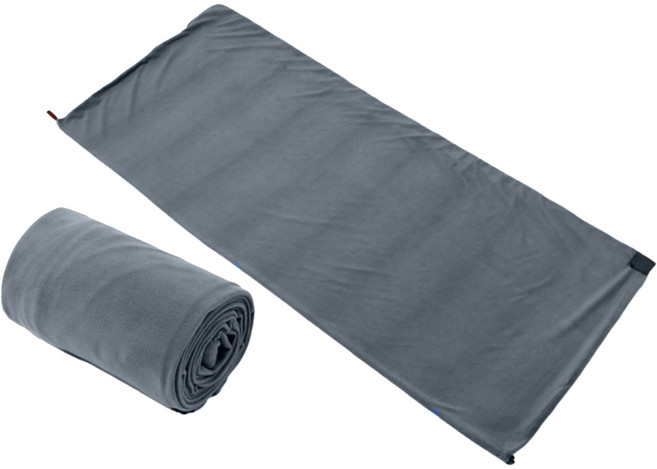 타닥 캠핑 블랭킷 연장형 담요 침낭 라이너 휴대용 이불 압축파우치, 1개, 차콜