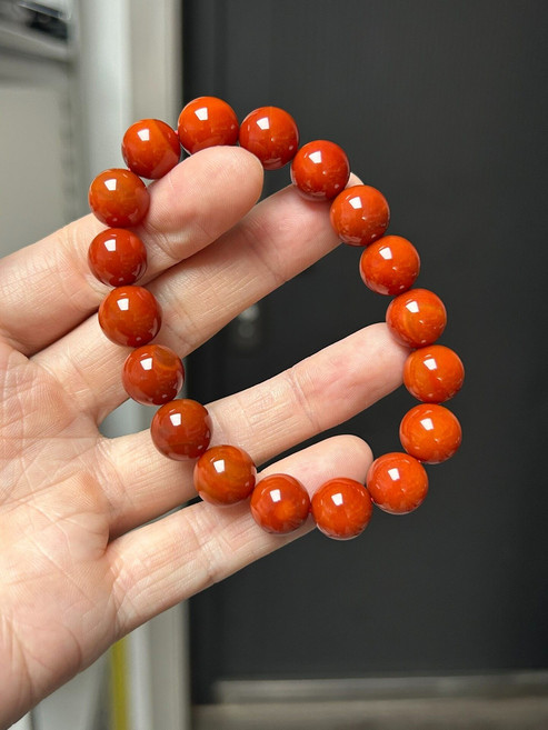 南紅瑪瑙手鏈 顏色牛血紅