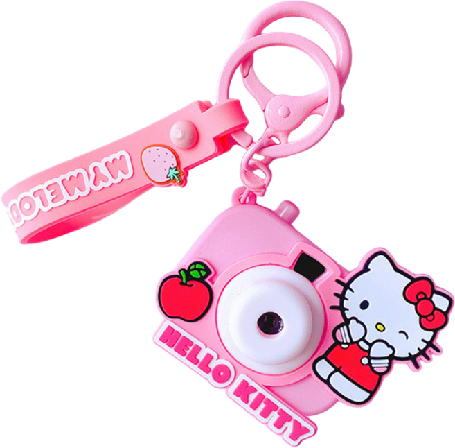 산리오 정품 프로젝션 카메라 키링 열쇠고리, 헬로키티_프로젝션(RED), 1개