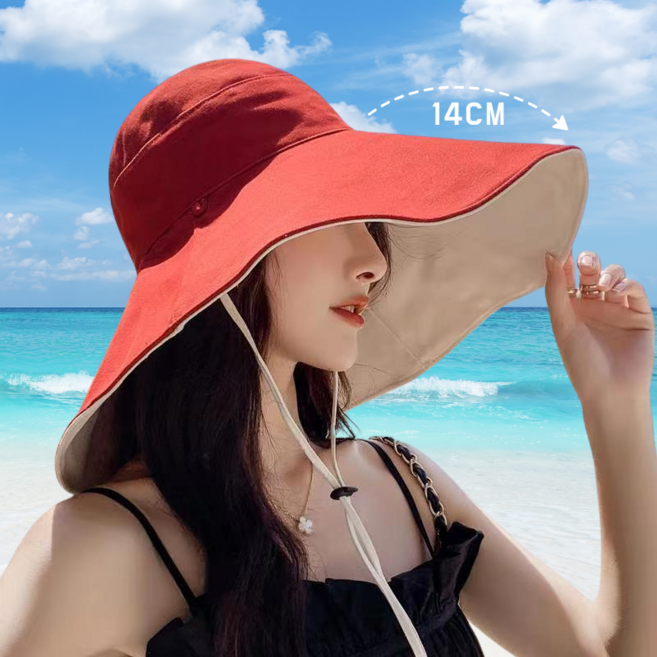 제로앤나인 여성 여름모자 햇빛차단 챙큰 버킷햇