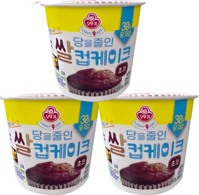 오뚜기 달걀하나톡넣는 쌀컵케이크 초코, 60g, 3개
