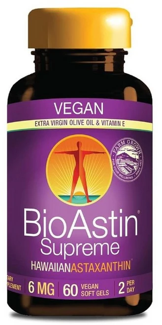 뉴트렉스 하와이 바이오아스틴 하와이안 아스타잔틴 6mg 소프트젤 NUTREX HAWAII BioAstin Astaxanthin Vegan, 1개, 60정 - 쿠팡