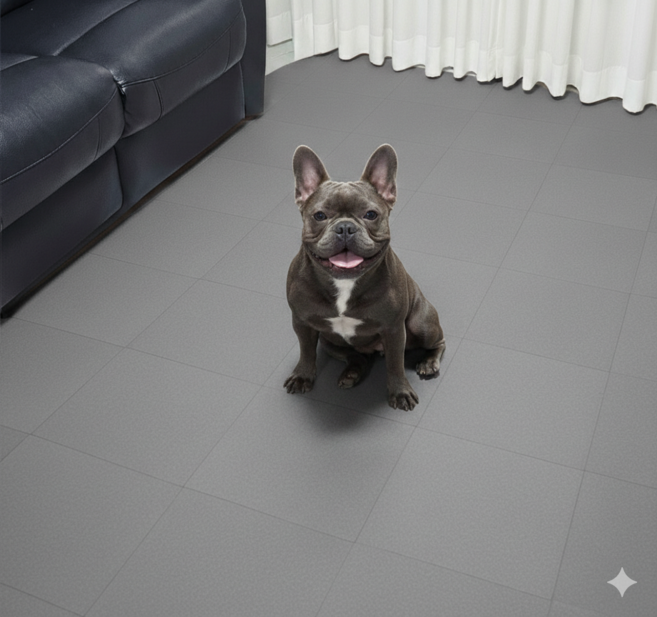 [나도있다] 반려동물 미끄럼방지 흡착 타일 매트 강아지 고양이 슬개골 보호 카페트 (30x30cm) 9P, 9개, 그레이