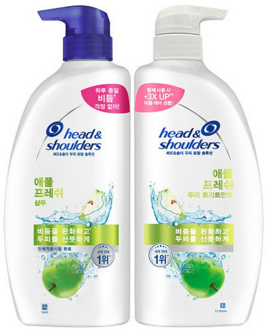 헤드앤숄더 애플프래쉬 샴푸 850ml트리트먼트 850ml, 1개, 850ml