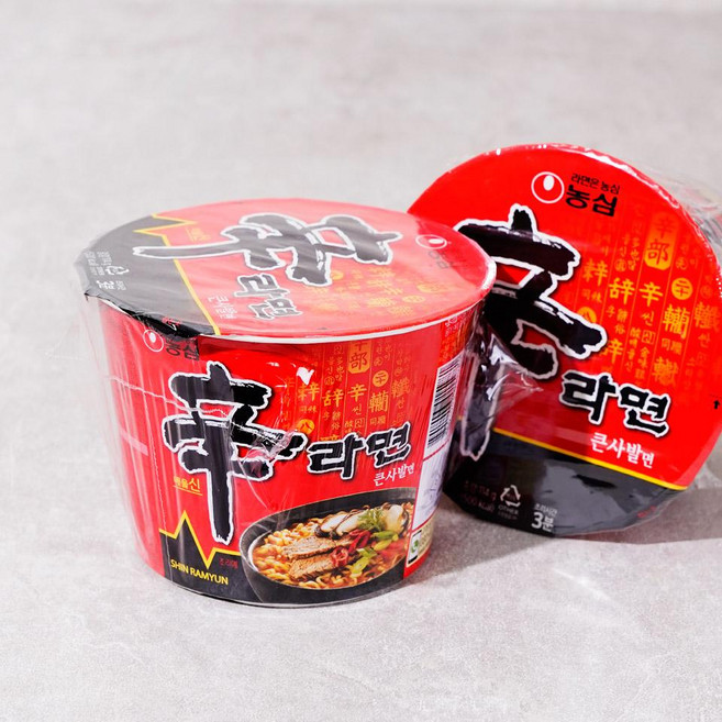 농심 신라면 큰사발 114g, 10개