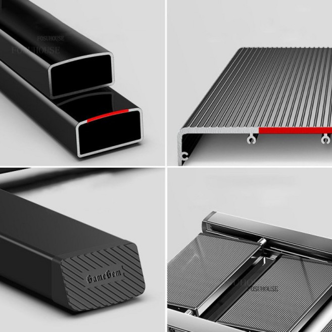 다기능 알루미늄 합금 사다리 접이식 2/3/4 단계 의자 가정용 헤링본 사다리 두꺼운 텔레스코픽 계단, 04 4-step