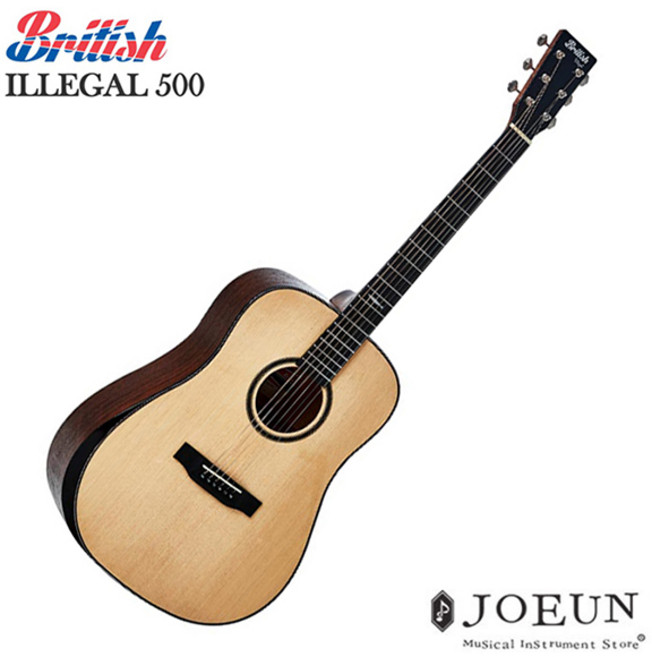 [브리티시] 어쿠스틱기타 ILLEGAL 500 / D바디 일리걸500, 단품, 단일옵션, 1개