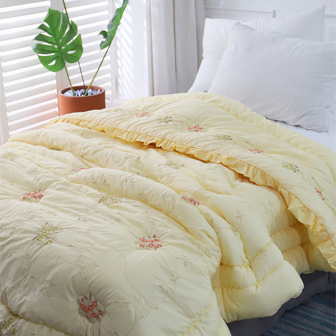 아사순면100% 자수 차렵이불 퀸(Q)