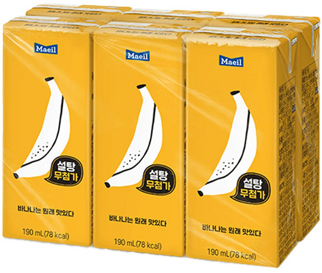 매일우유 바나나는 원래 맛있다, 190ml, 6개