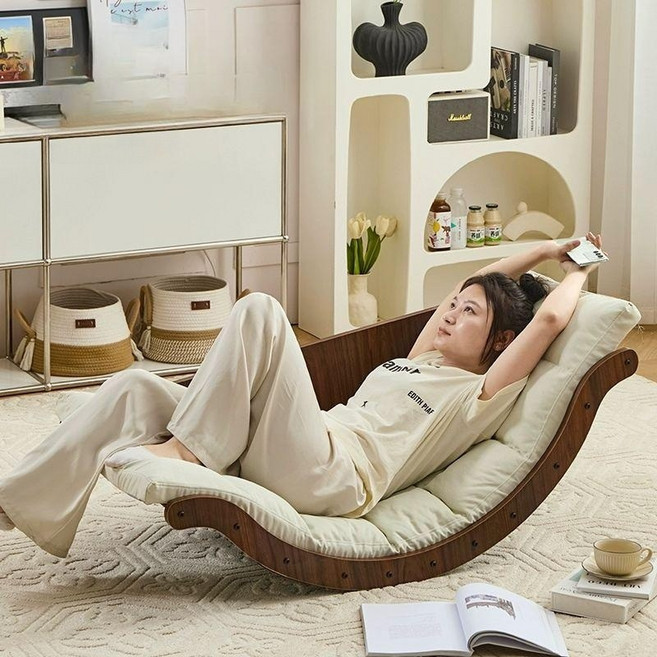 필라테스 요가 체어 허리 스트레칭 다기능 편안한 의자 흔들의자 1인소파, 2. 틱톡스타일 다크브라운 우드 300