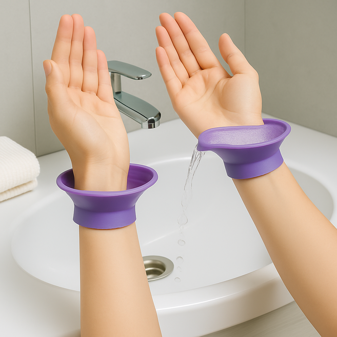 철벽 소매방수 물 흐름방지 손목 세이밴드, 라벤더, 1개