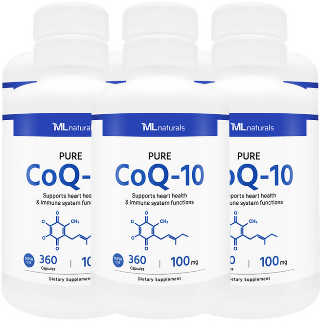 [미국빠른직구] 신제품 마이라이프 내추럴스 코큐텐 CoQ-10 100mg (수퍼사이즈), 6개, 360정
