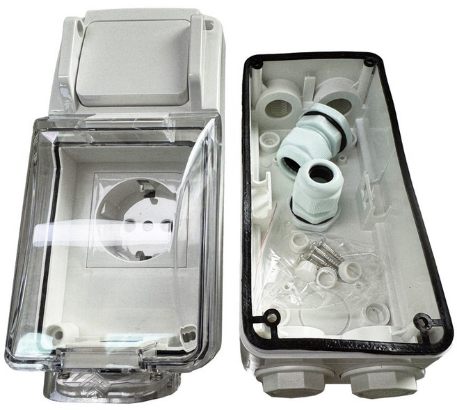 (하이 쿠팡) 외부 방수 스위치 및 전원 콘센트 다용도 루프탑 HI-C 2, 7. 방수_원버튼 1구 노출콘센트, 화이트, 1세트, 82mm