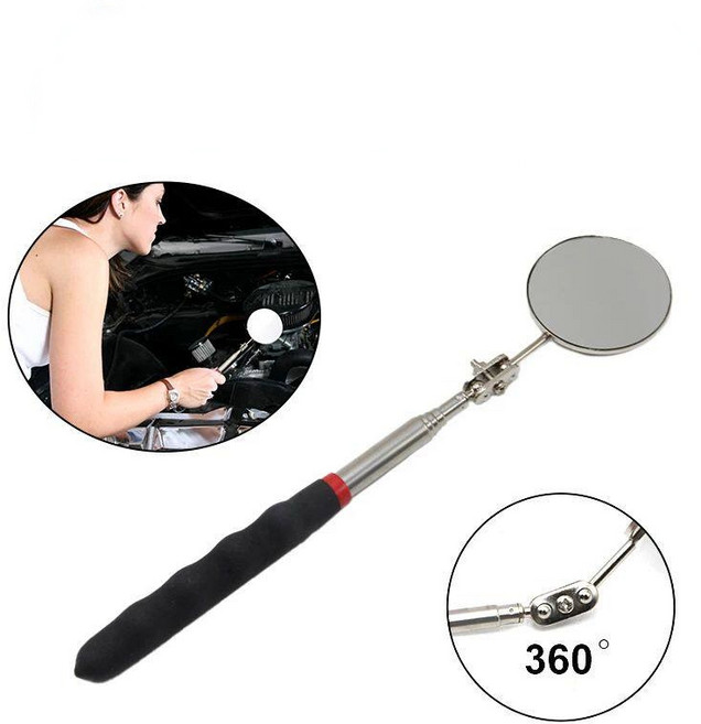 360도회전 길이조절 다용도 검사 거울, 1개