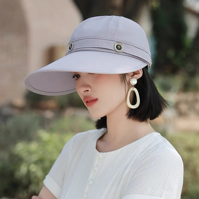 遮陽帽女 騎車防翻 夏天防紫外線 寬沿太陽帽 防曬鴨舌帽