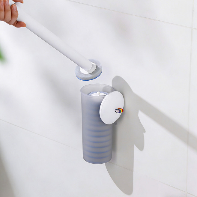 조이보스 일회용 욕실청소 스펀지 변기클리너 세트, 화이트, 18개